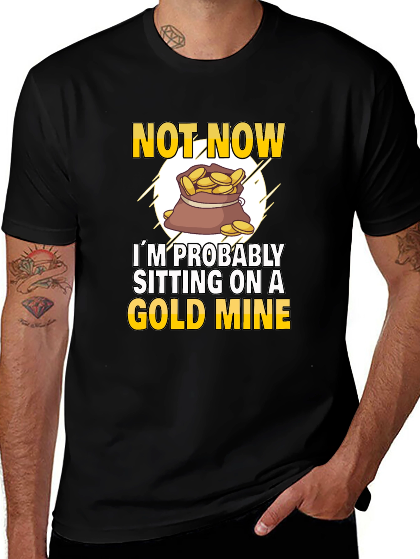 Gold Mine T-Shirt - Novelty Graphic Tee