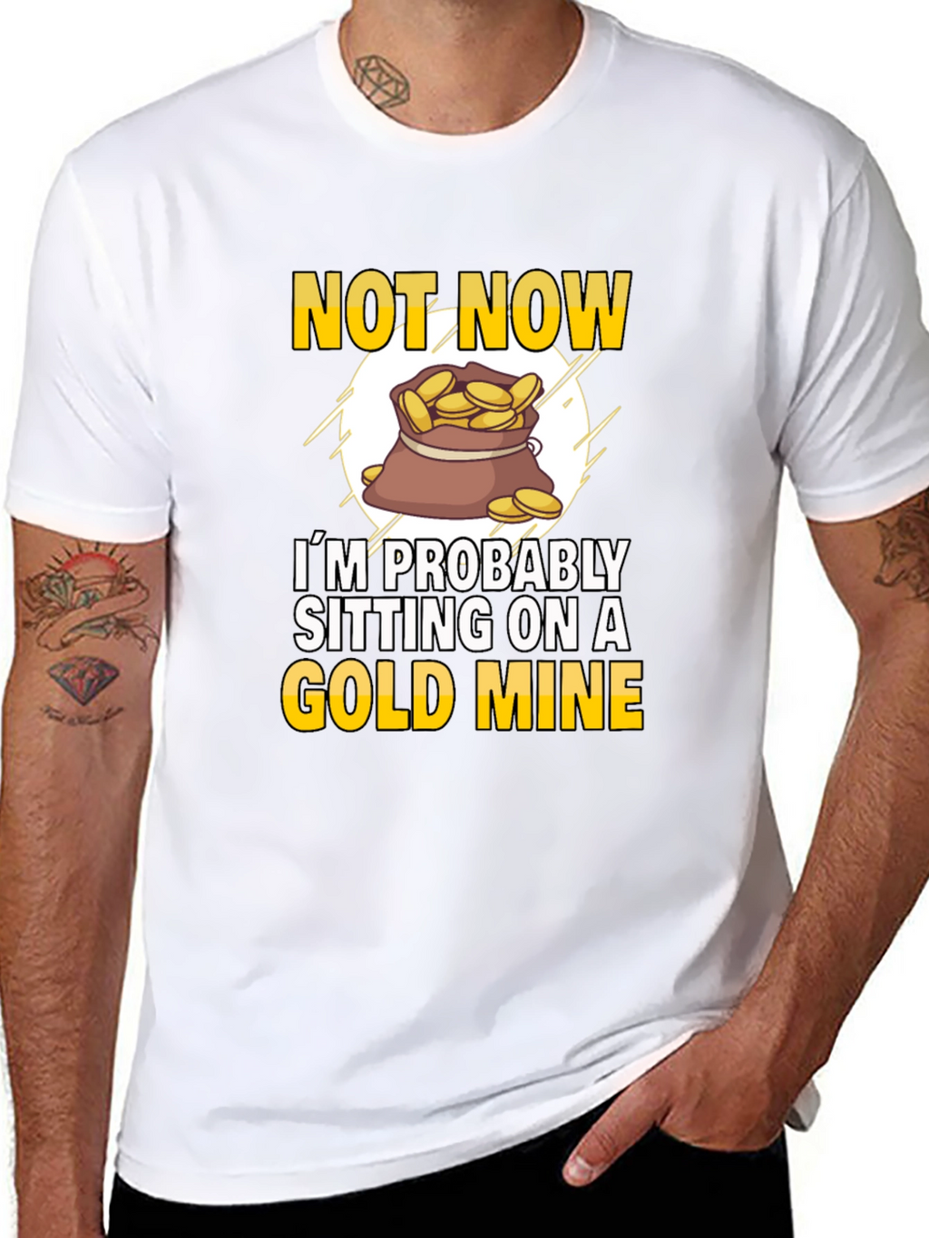 Gold Mine T-Shirt - Novelty Graphic Tee