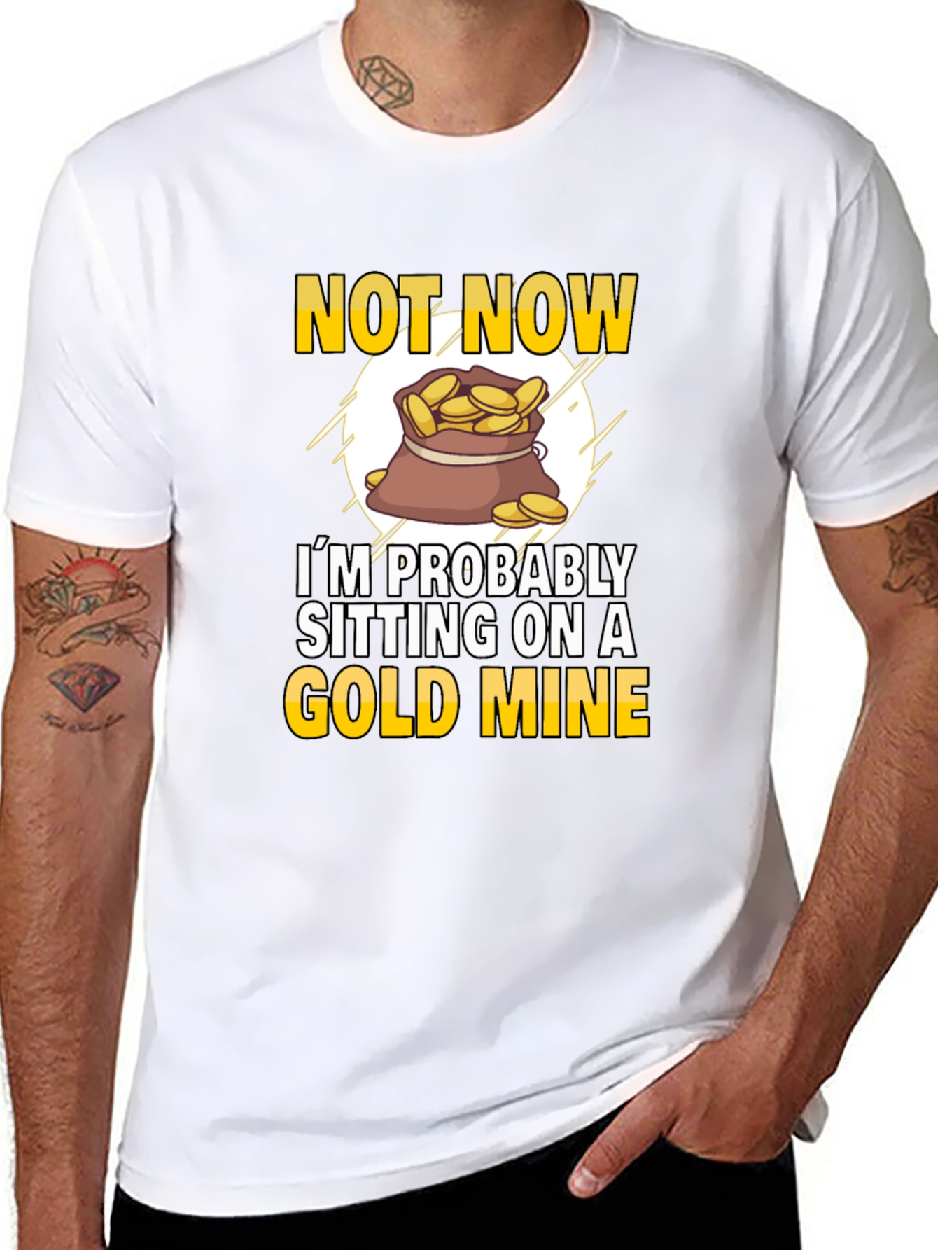 Gold Mine T-Shirt - Novelty Graphic Tee
