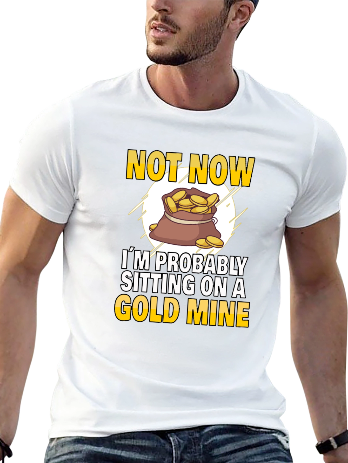 Gold Mine T-Shirt - Novelty Graphic Tee