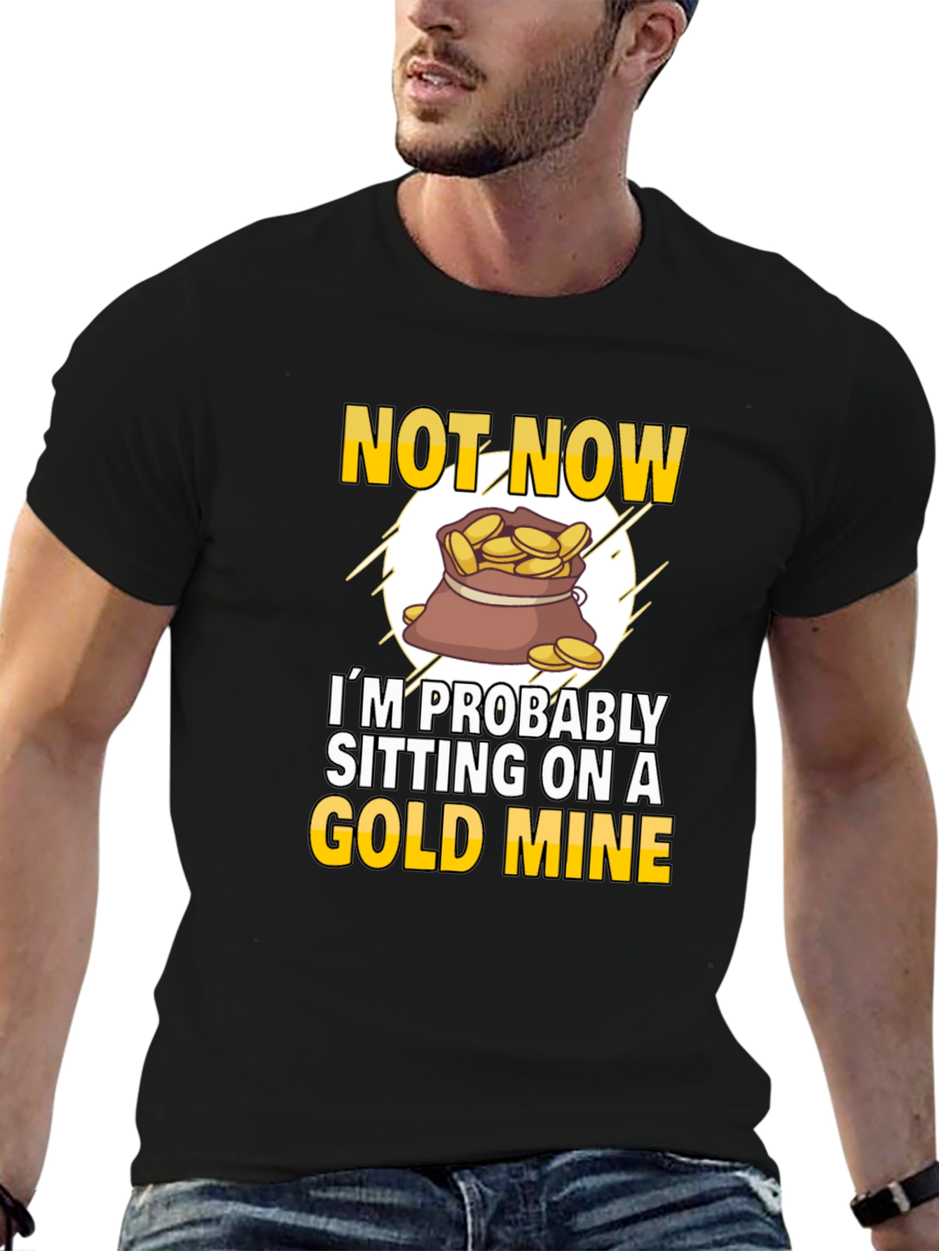 Gold Mine T-Shirt - Novelty Graphic Tee