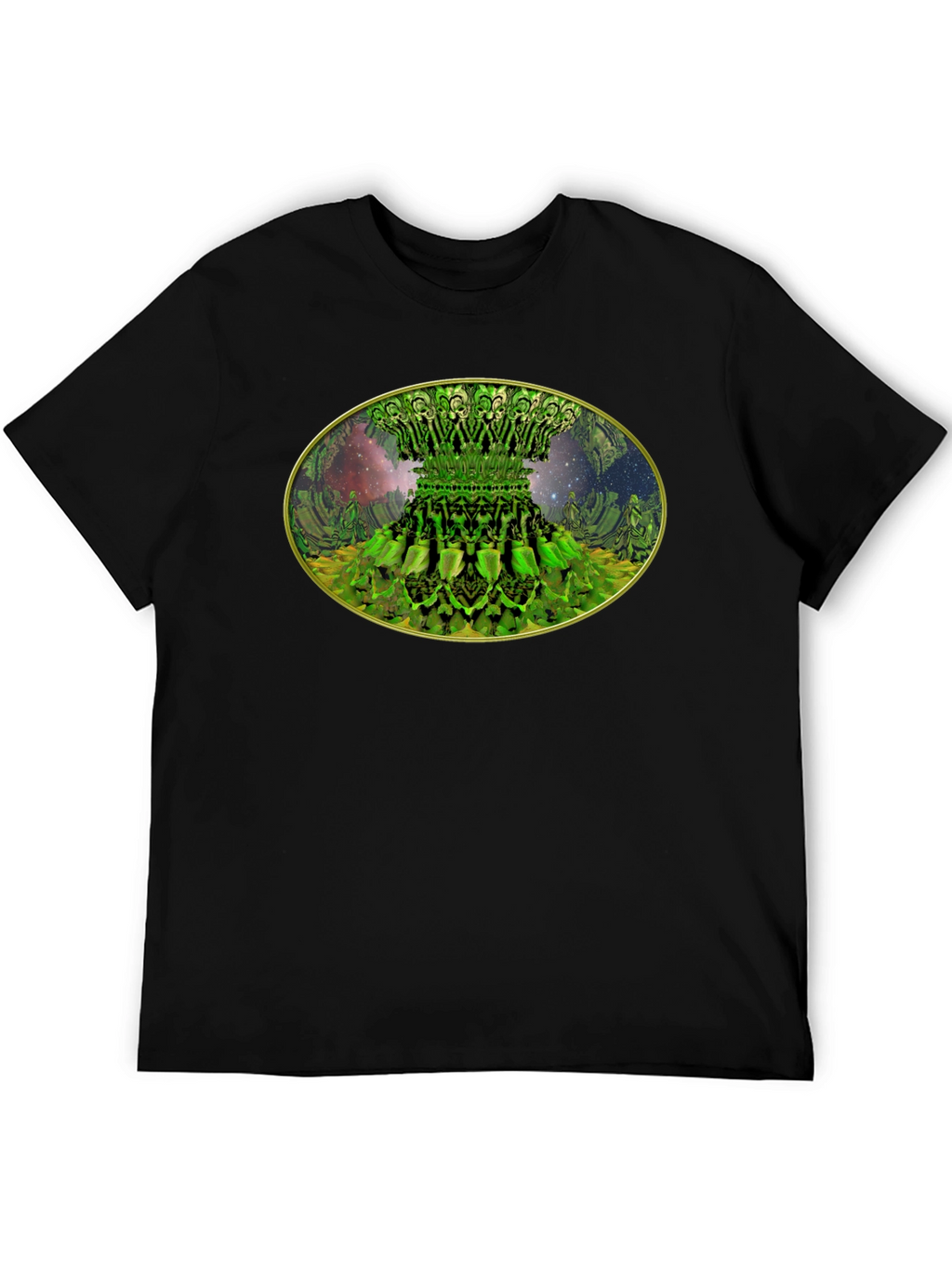 Fractal Forest Tee - Unique Green Design