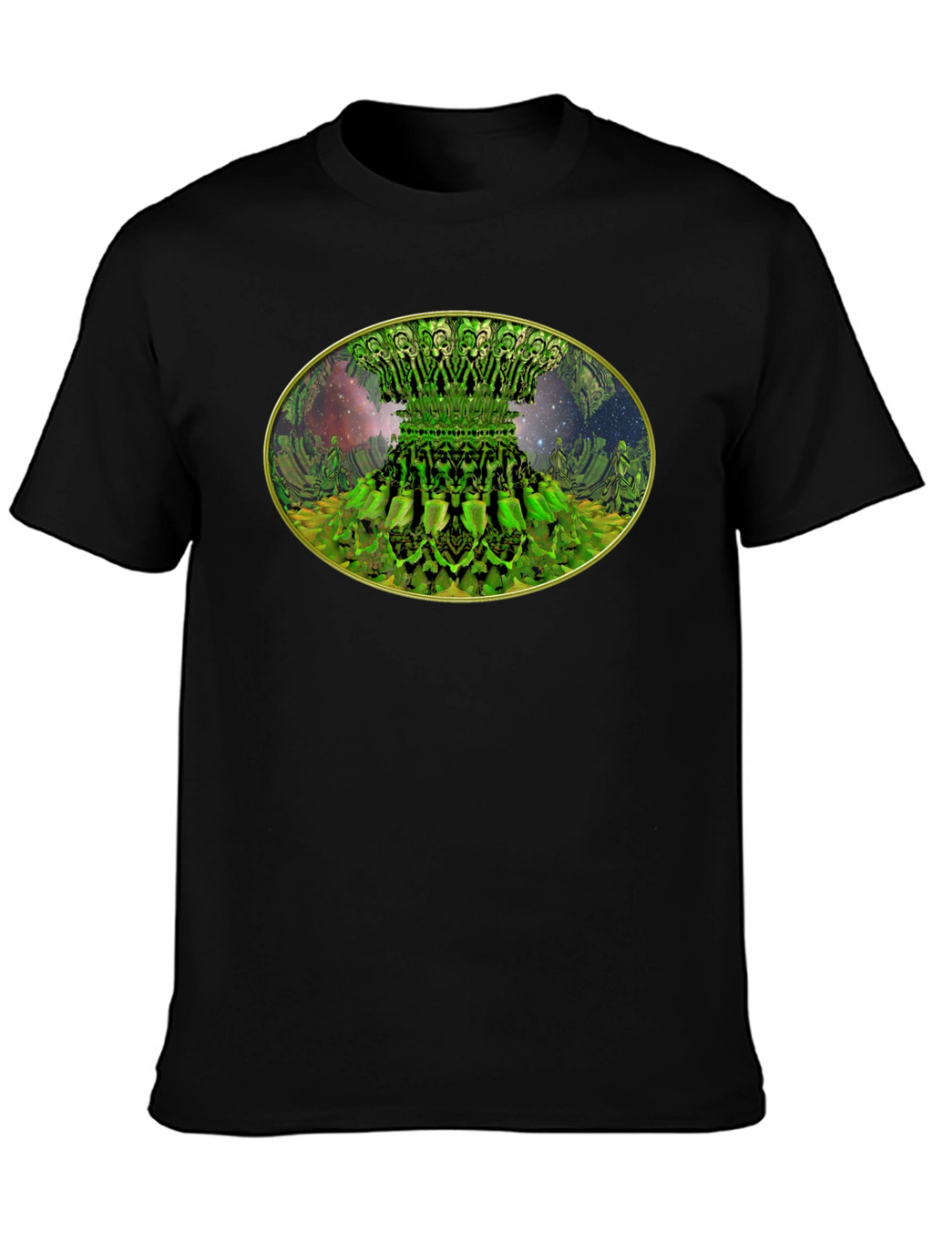 Fractal Forest Tee - Unique Green Design