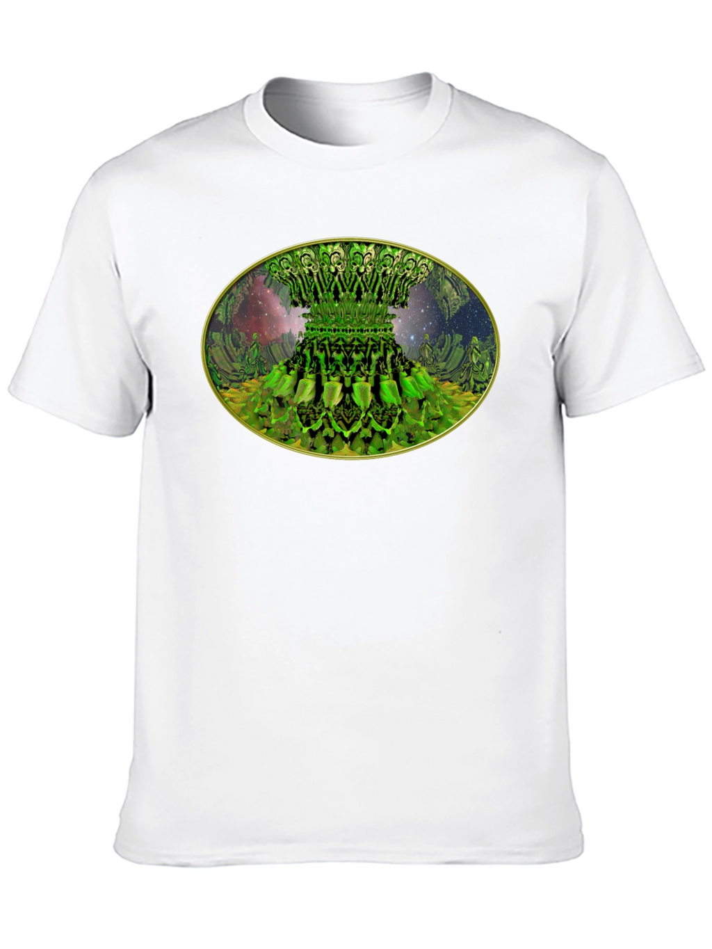 Fractal Forest Tee - Unique Green Design