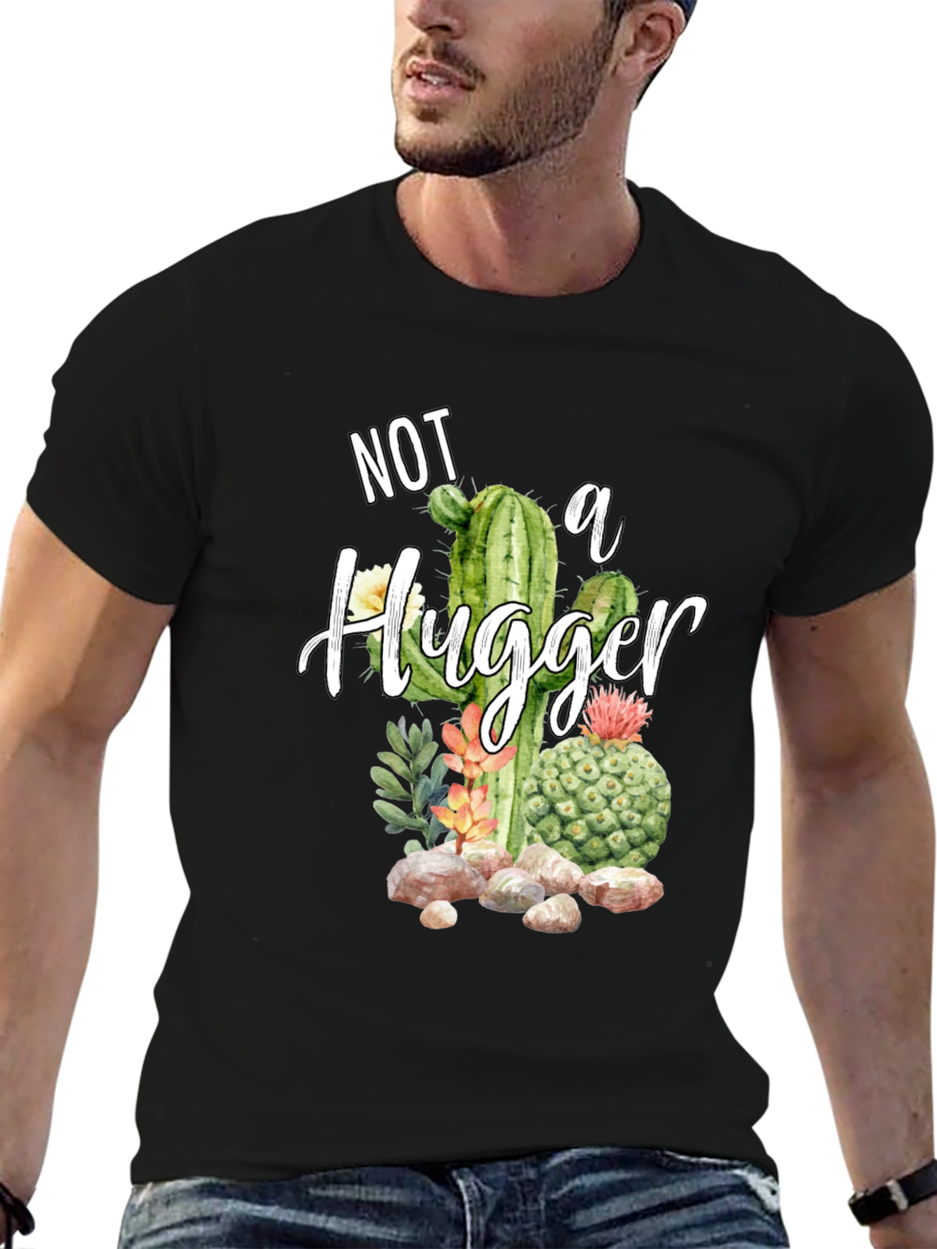 Not A Hugger Cactus T-Shirt