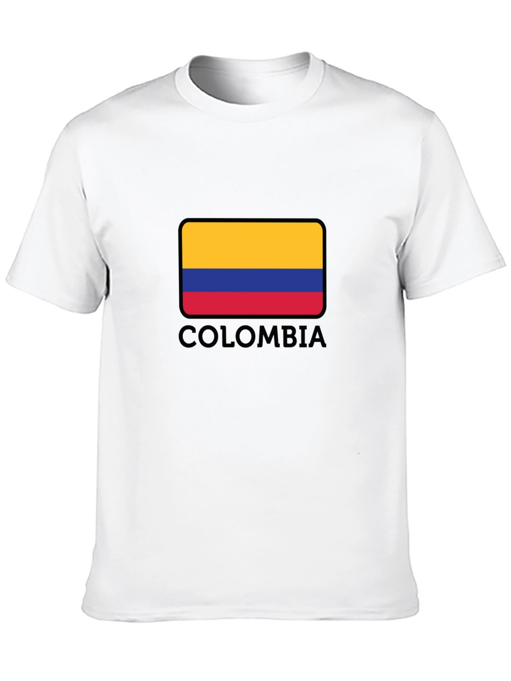 Colombia Flag Graphic Black T-Shirt