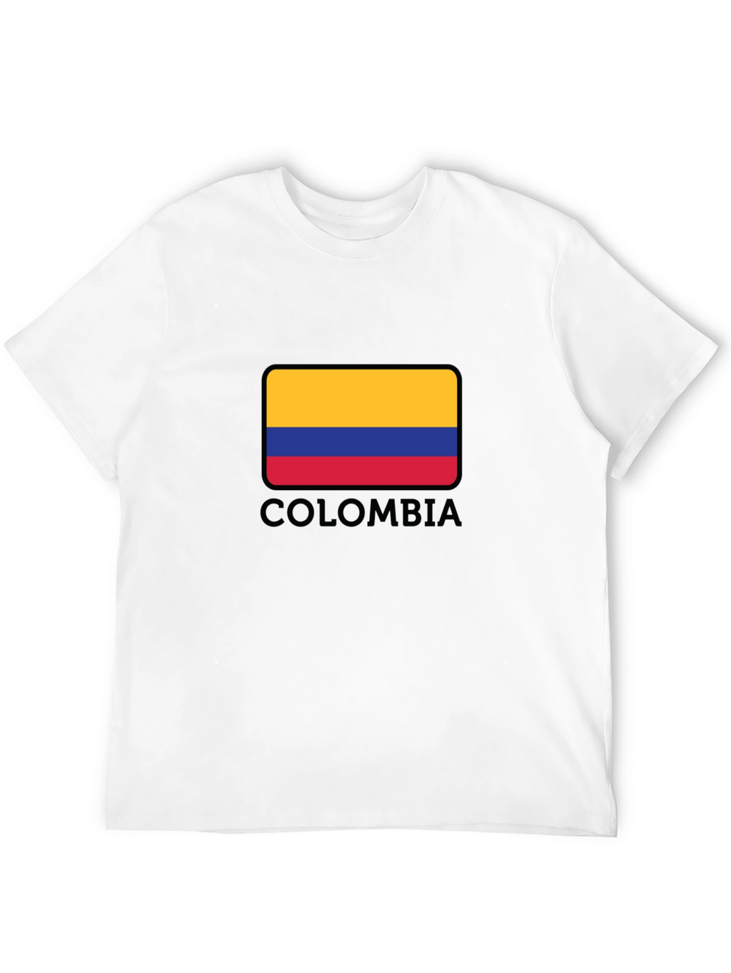 Colombia Flag Graphic Black T-Shirt