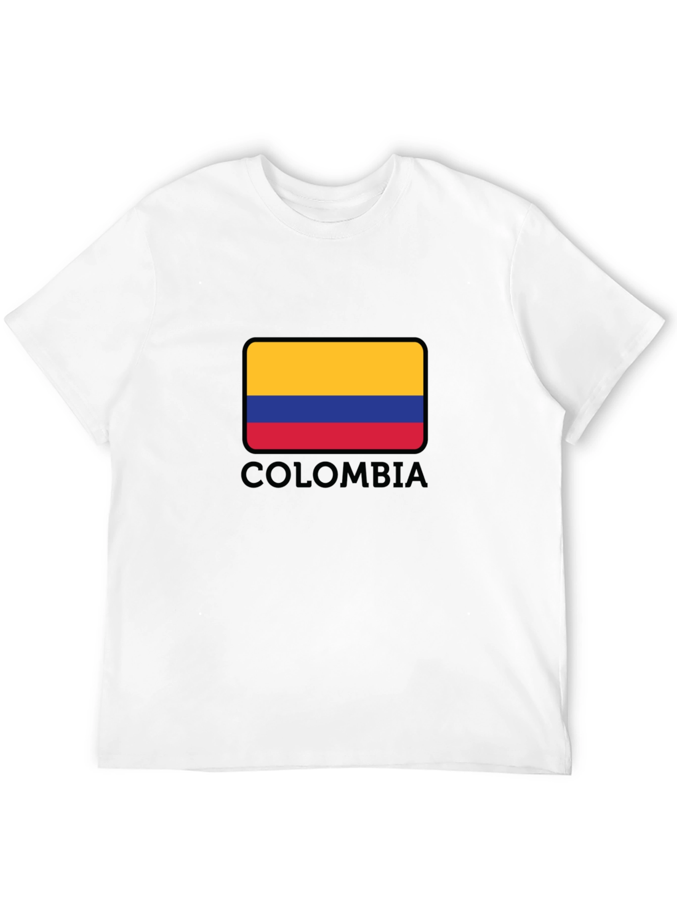Colombia Flag Graphic Black T-Shirt