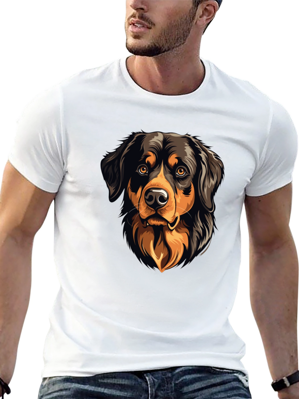 Dog Graphic Black T-Shirt