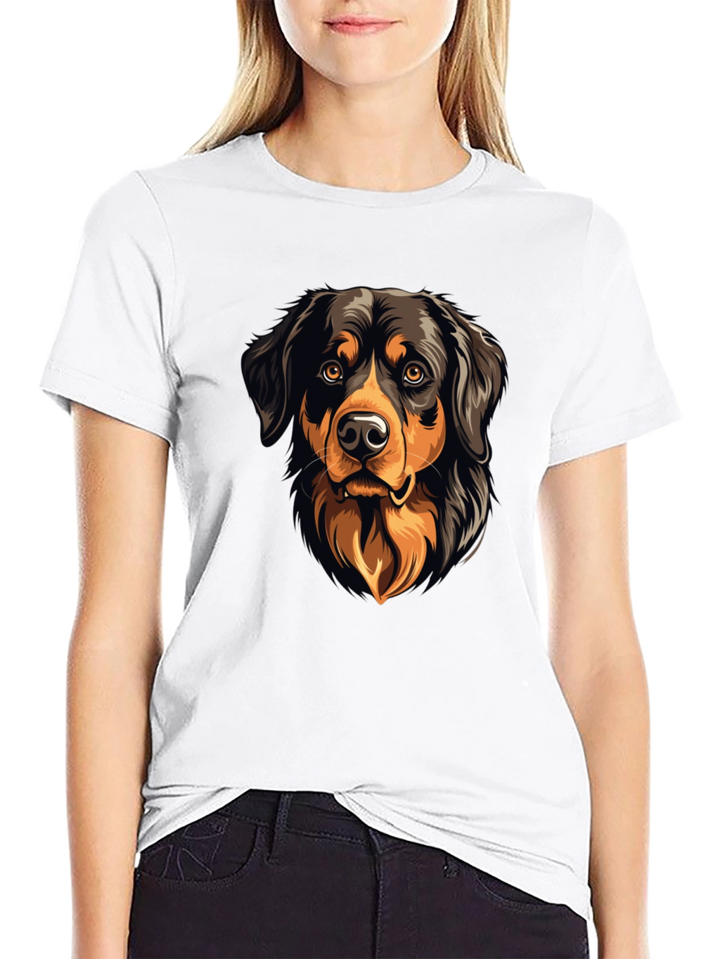 Dog Graphic Black T-Shirt