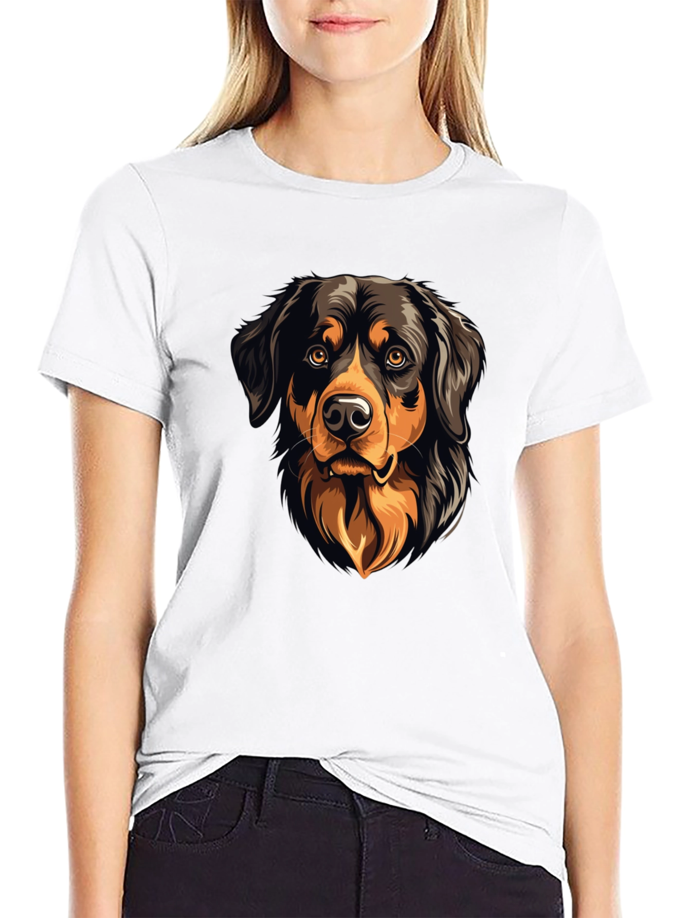Dog Graphic Black T-Shirt