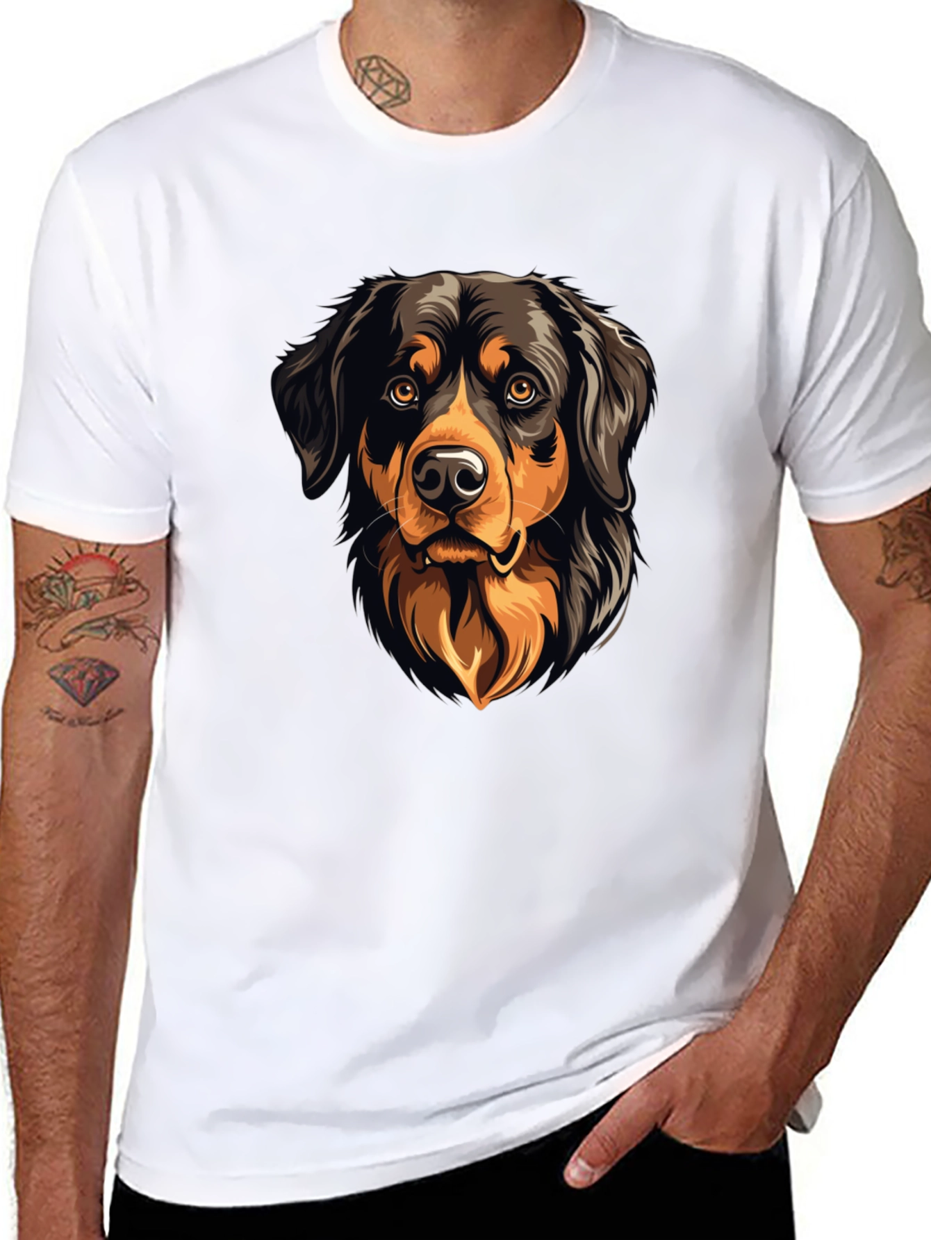 Dog Graphic Black T-Shirt