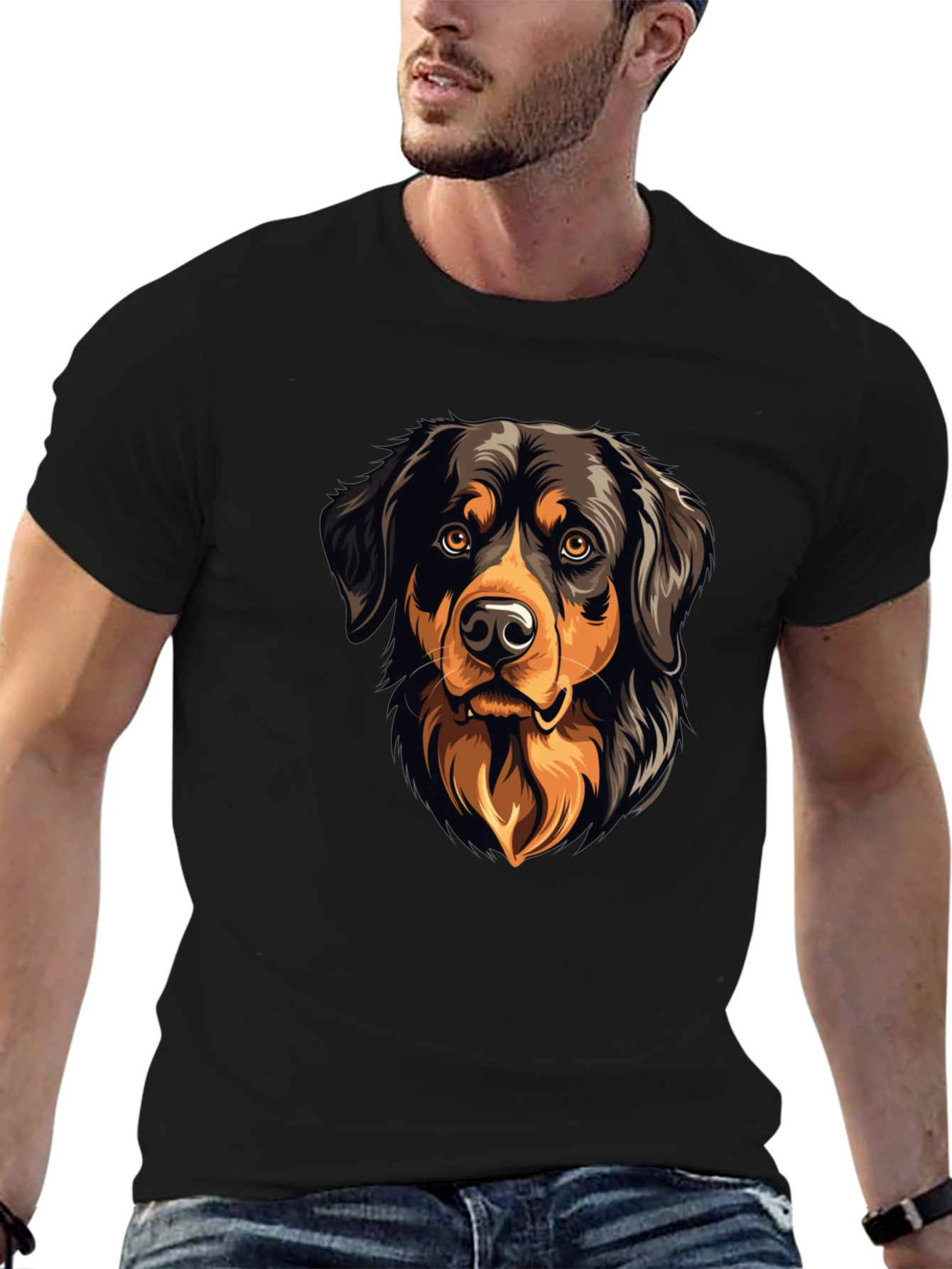 Dog Graphic Black T-Shirt