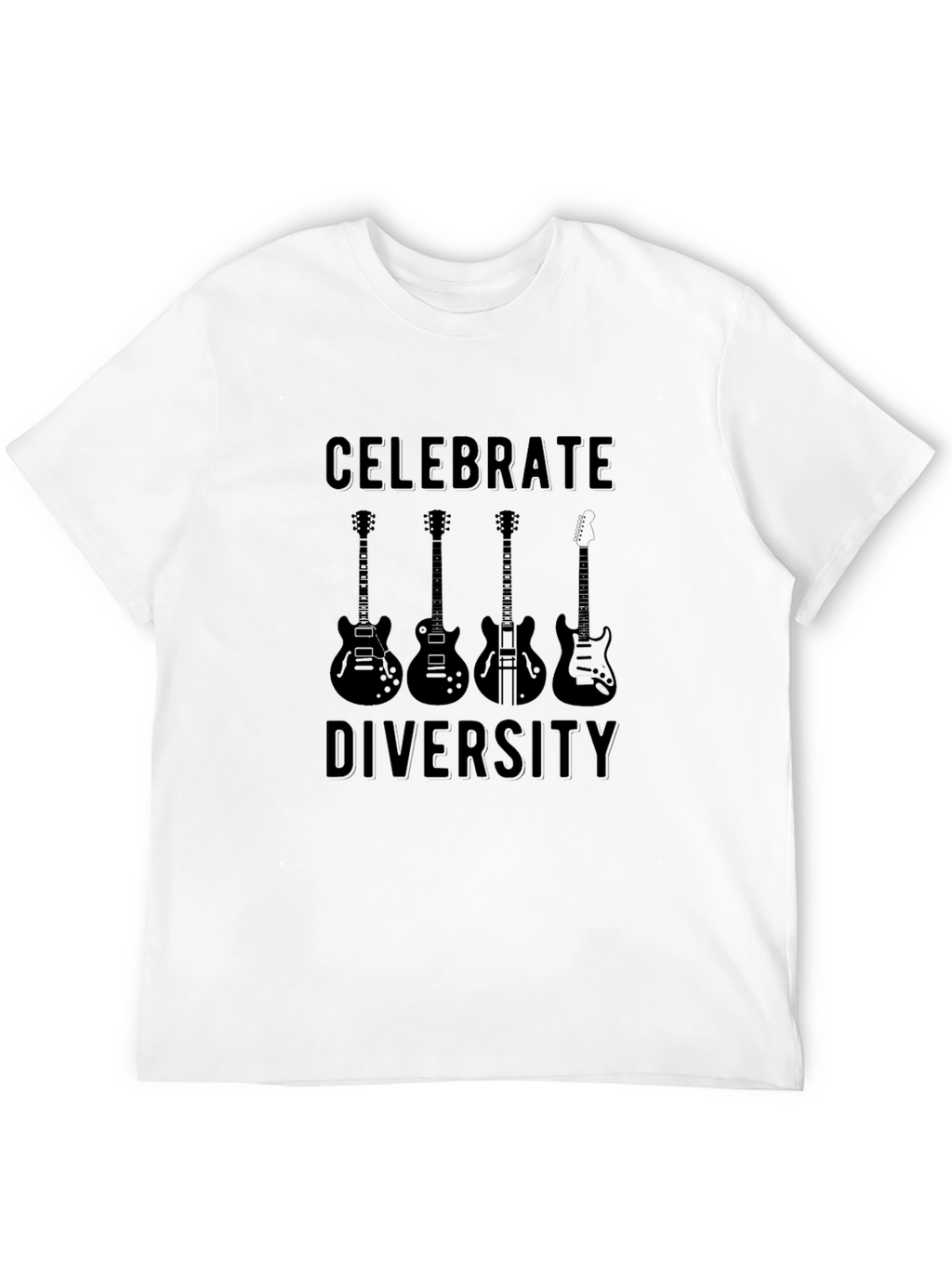 Celebrate Diversity Guitar T-Shirt