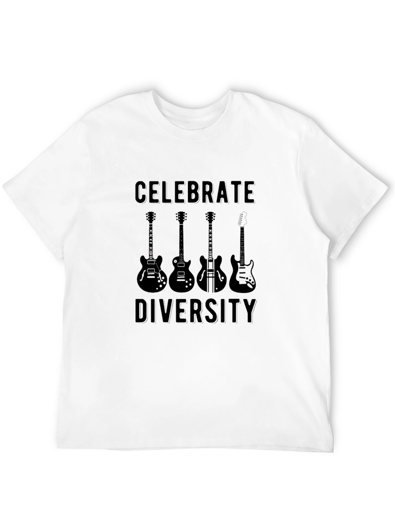 Celebrate Diversity Guitar T-Shirt