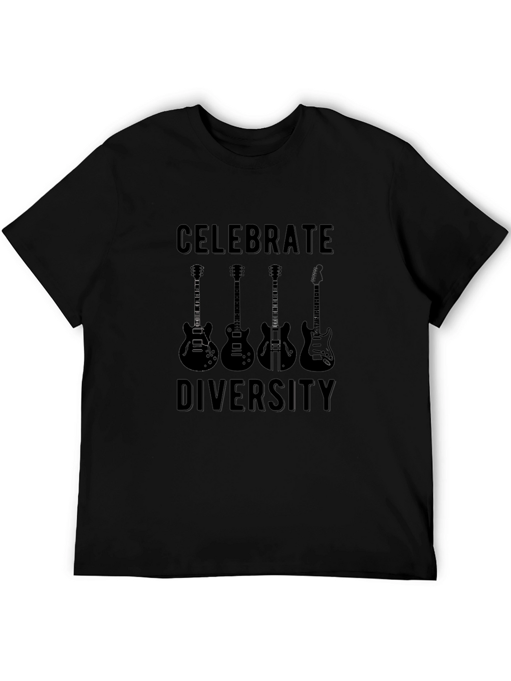 Celebrate Diversity Guitar T-Shirt