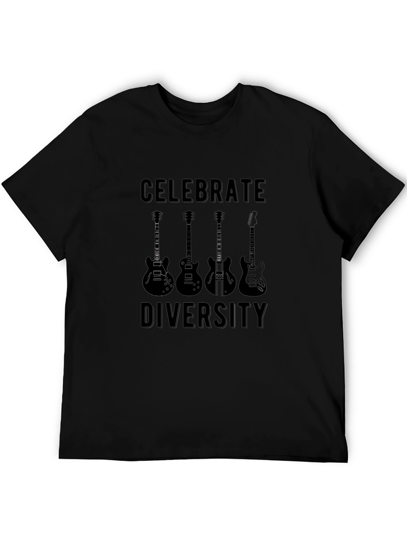 Celebrate Diversity Guitar T-Shirt
