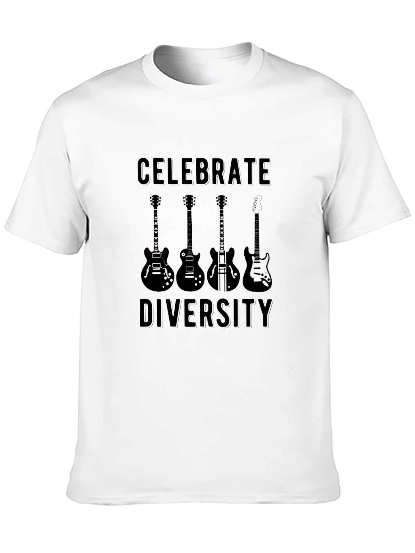Celebrate Diversity Guitar T-Shirt