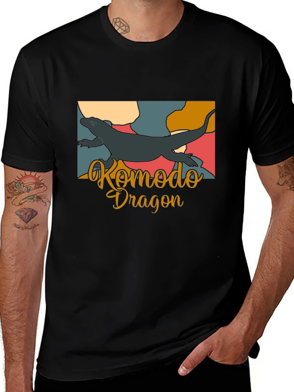 Komodo Dragon Graphic Tee - Cool Animal Design
