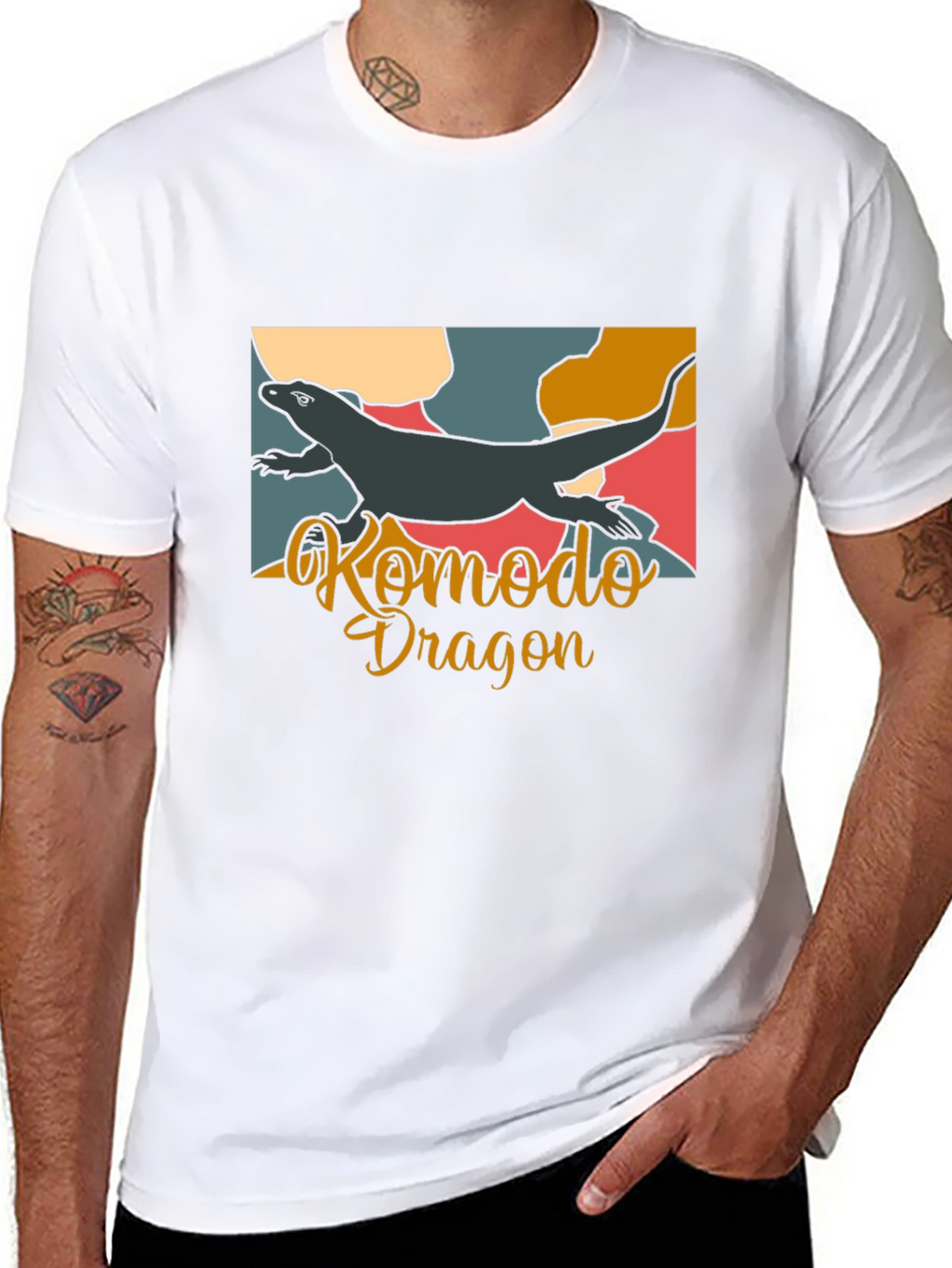 Komodo Dragon Graphic Tee - Cool Animal Design