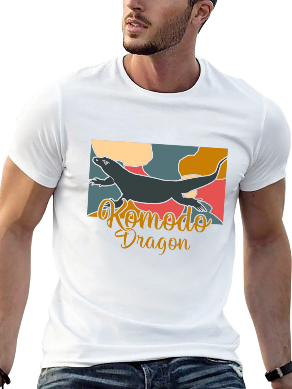 Komodo Dragon Graphic Tee - Cool Animal Design