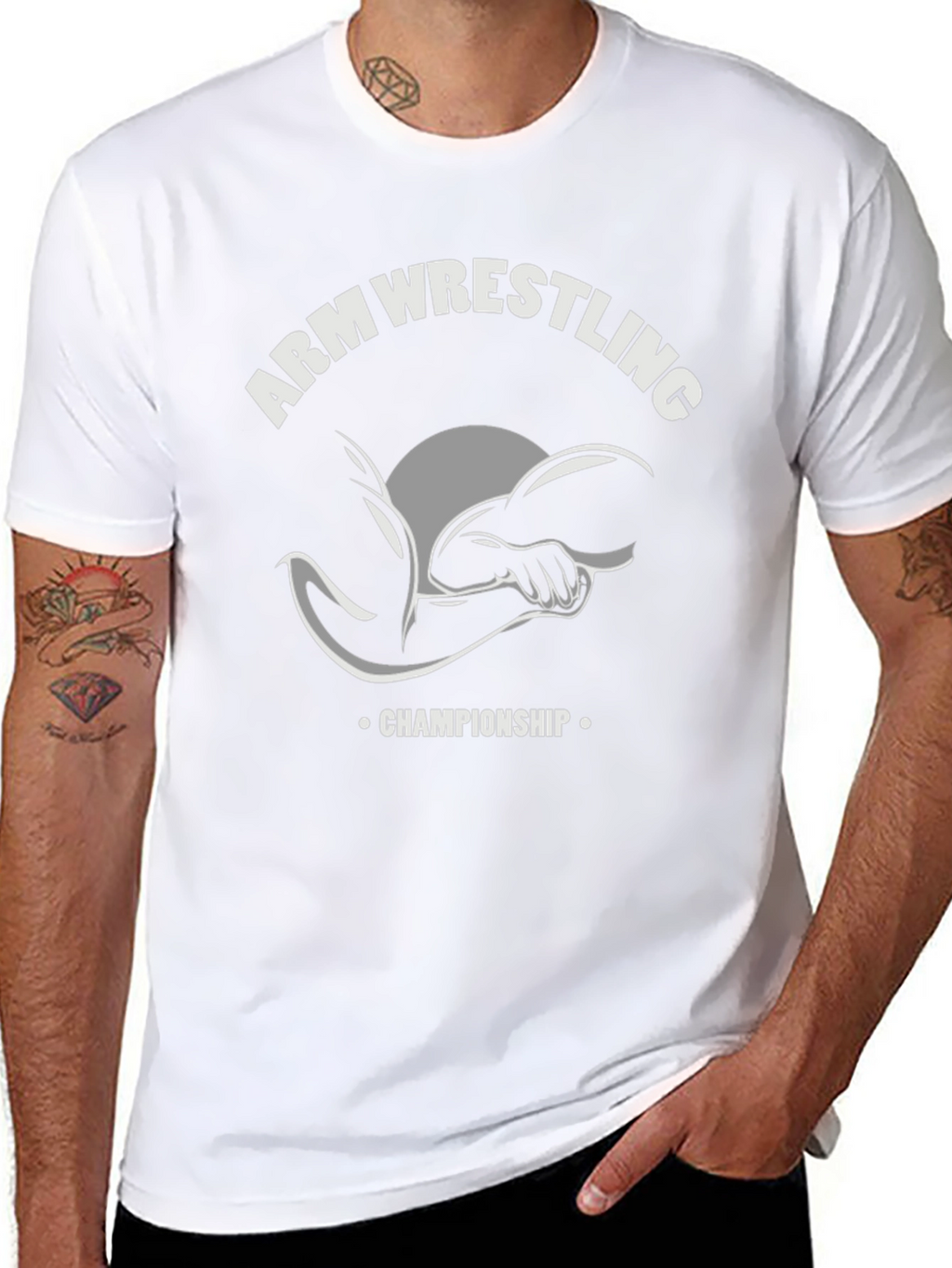 Arm Wrestling Championship Black T-Shirt