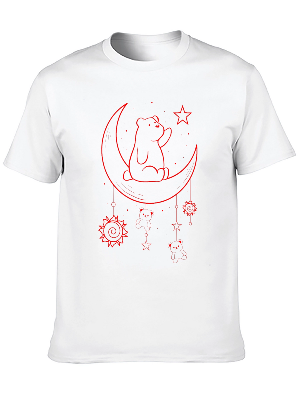 Bear on the Moon Graphic T-Shirt
