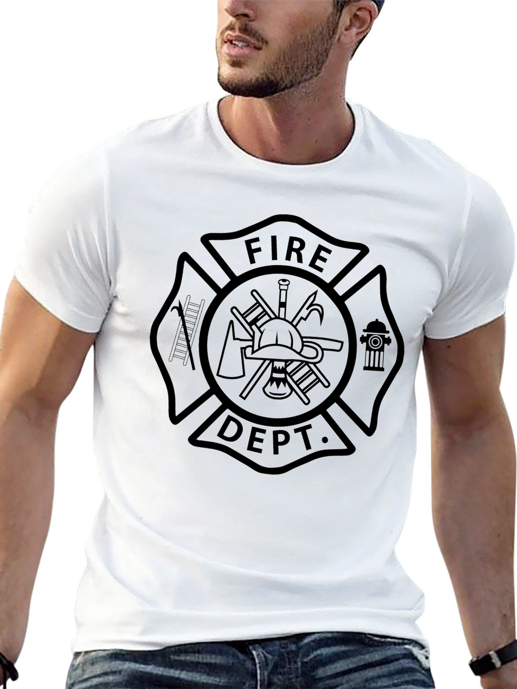 Fire Department T-Shirt Black