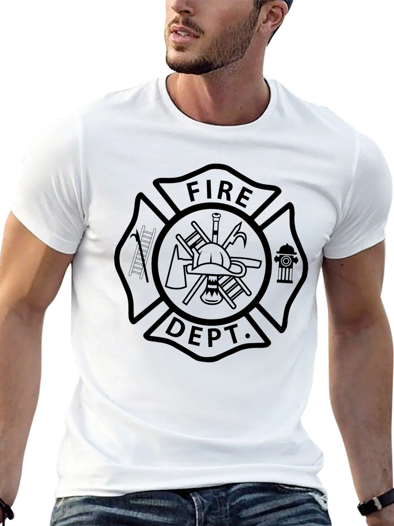 Fire Department T-Shirt Black