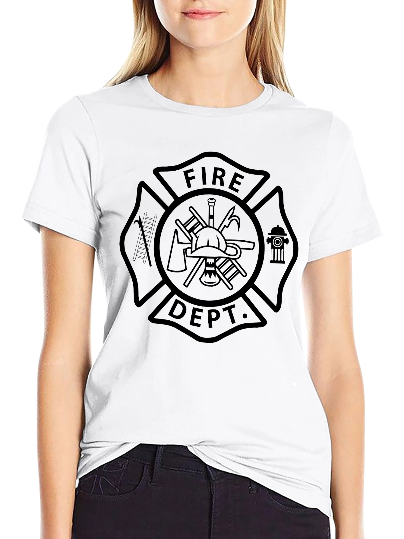 Fire Department T-Shirt Black