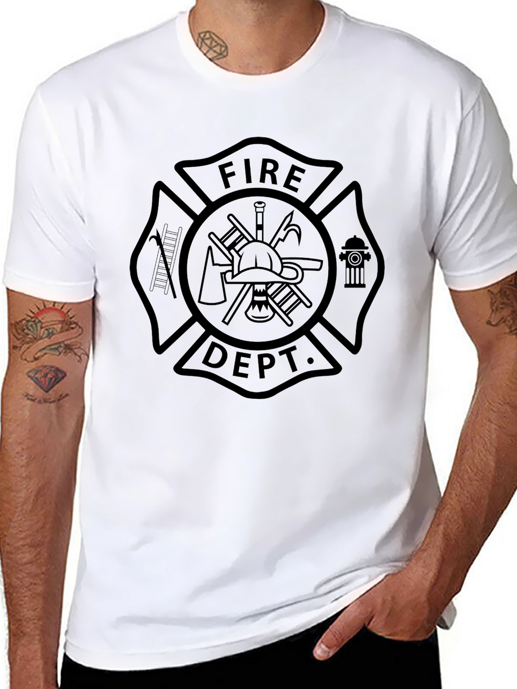 Fire Department T-Shirt Black
