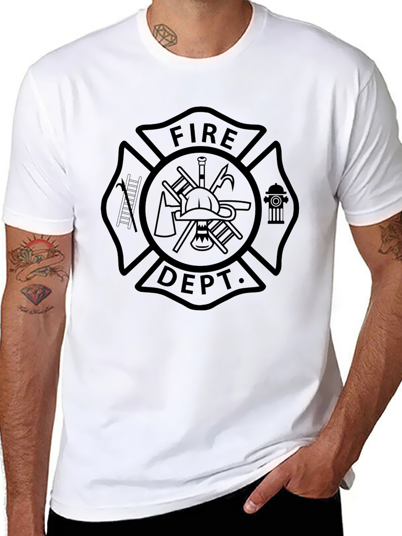 Fire Department T-Shirt Black
