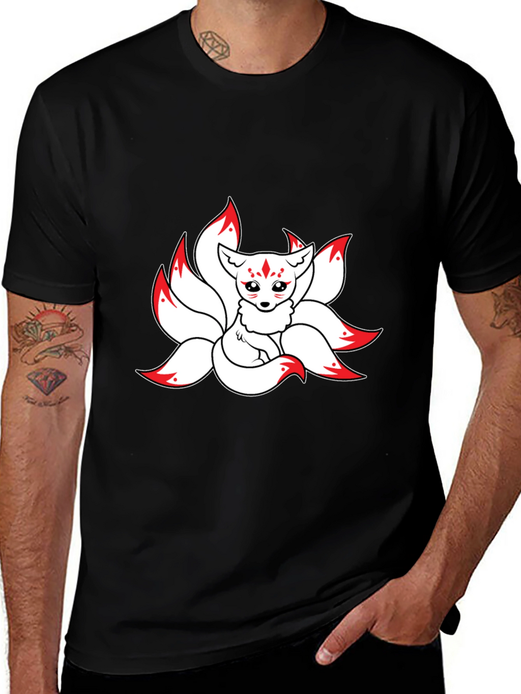 Anime Fox T-Shirt - Nine Tails