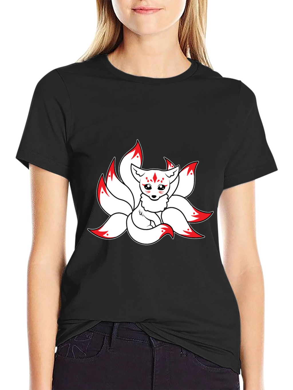 Anime Fox T-Shirt - Nine Tails