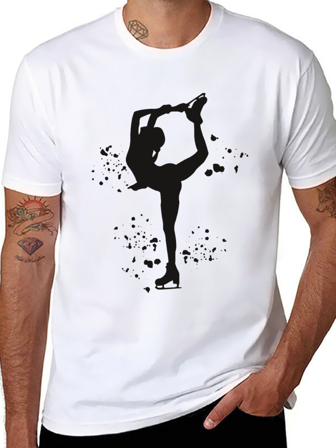 Mens Solid Black Crew Neck T-Shirt