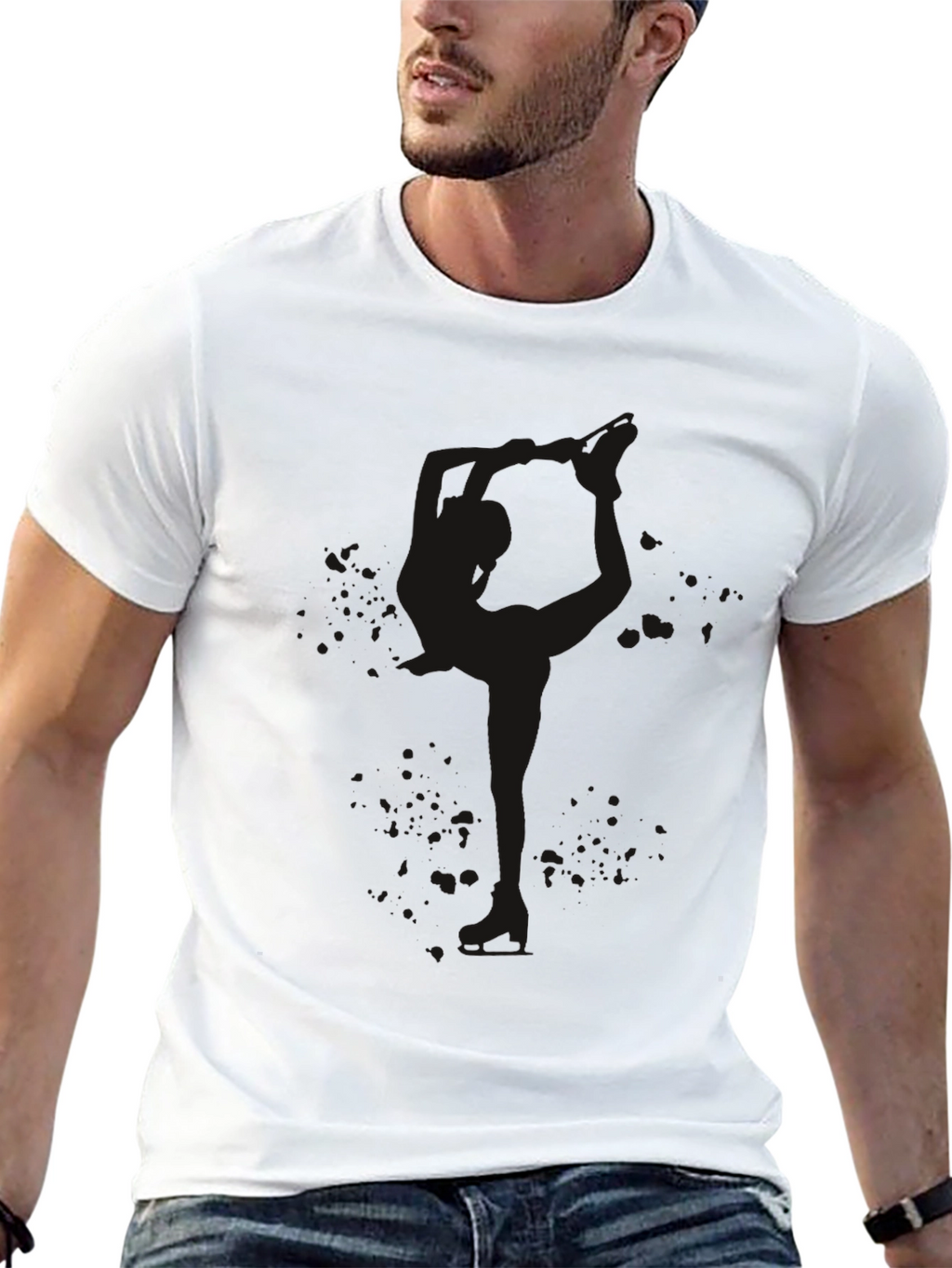 Mens Solid Black Crew Neck T-Shirt