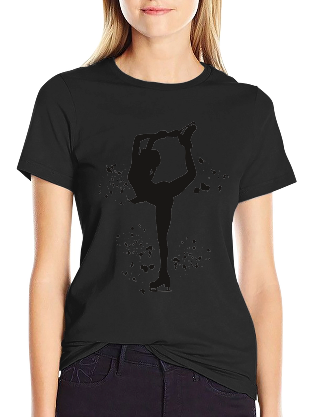 Mens Solid Black Crew Neck T-Shirt
