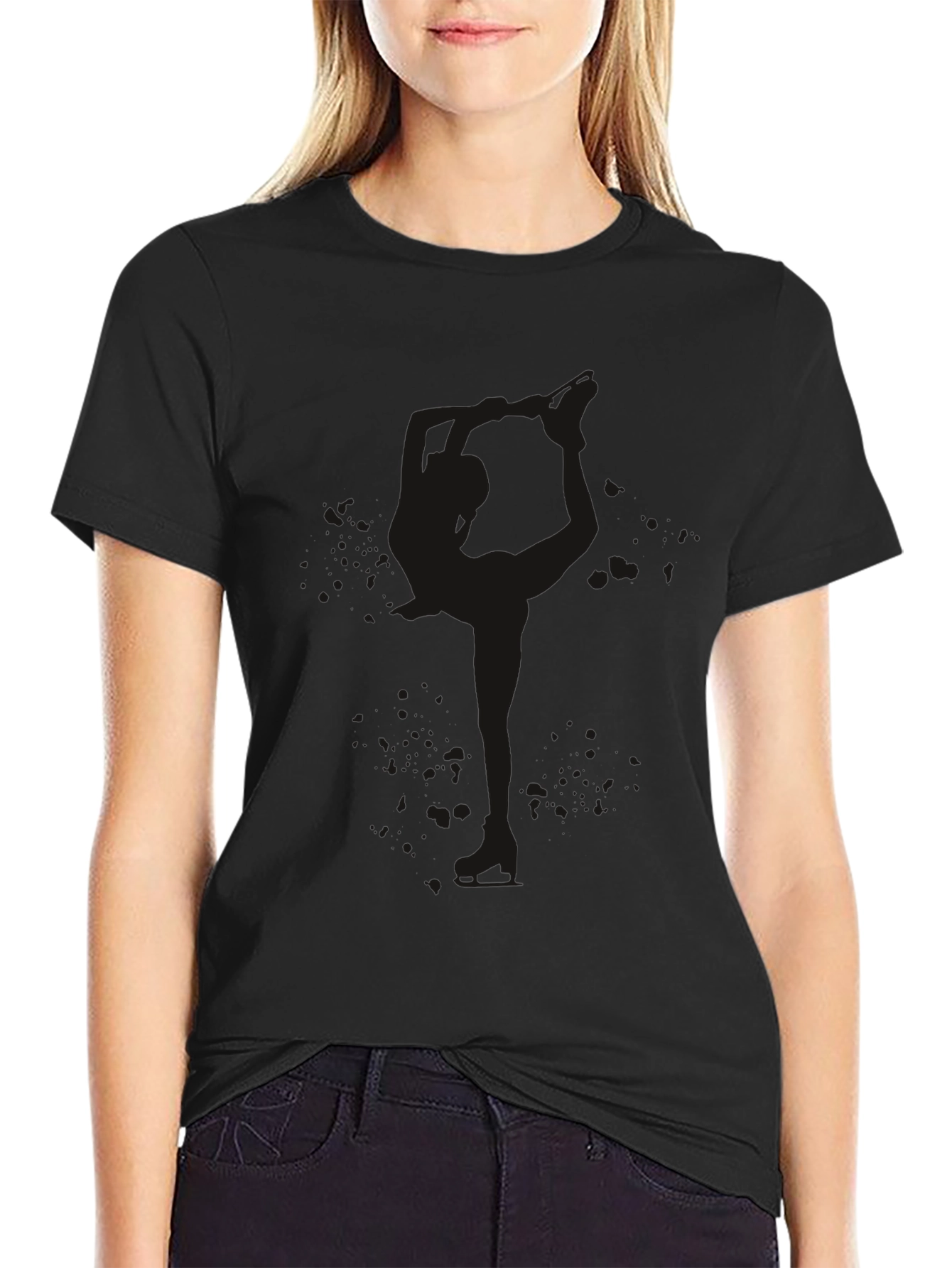 Mens Solid Black Crew Neck T-Shirt