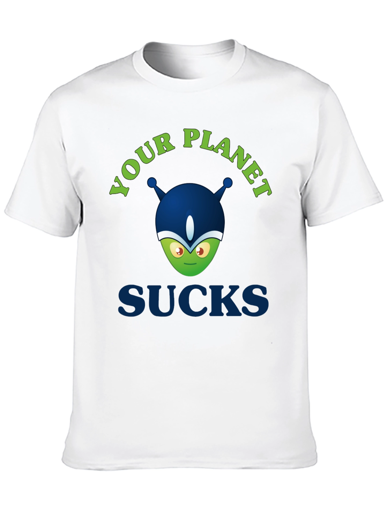 Your Planet Sucks Alien Graphic Tee - Black