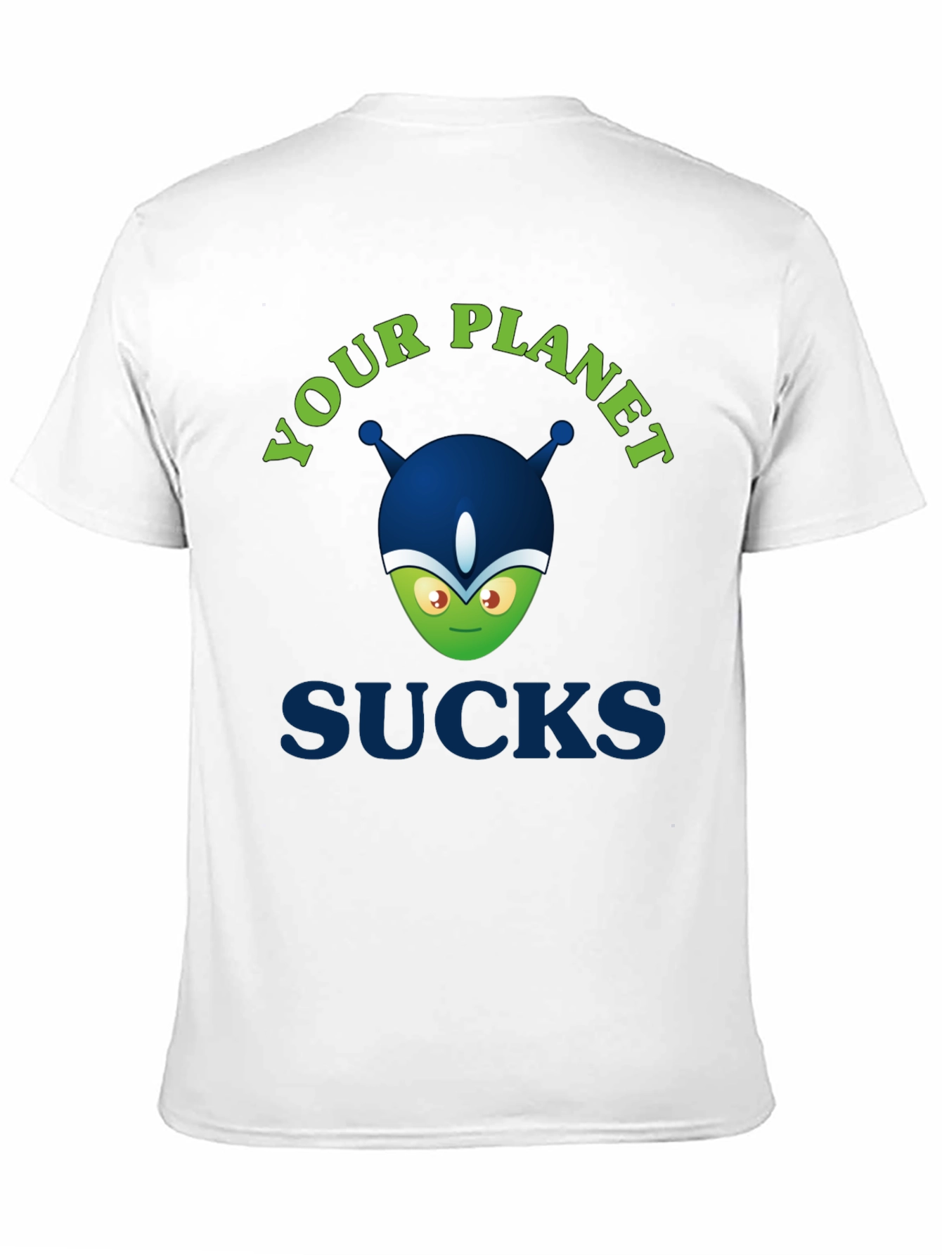Your Planet Sucks Alien Graphic Tee - Black