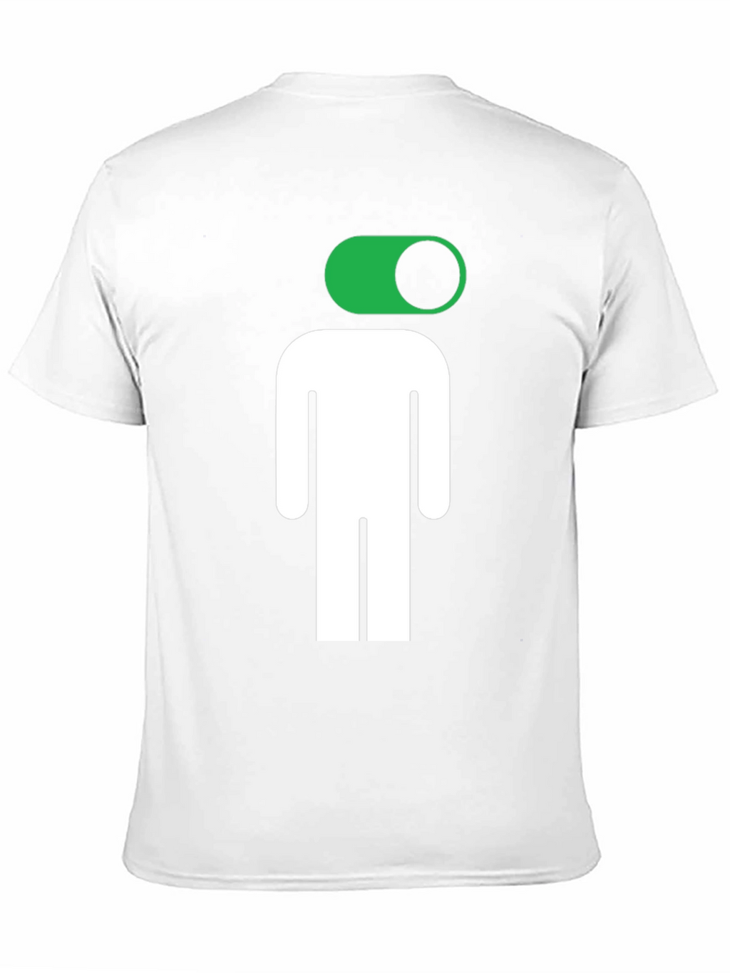 Funny On/Off Man Graphic Tee - Black