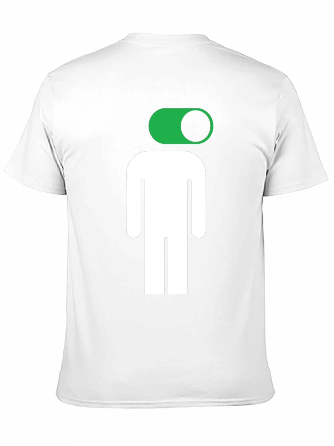 Funny On/Off Man Graphic Tee - Black