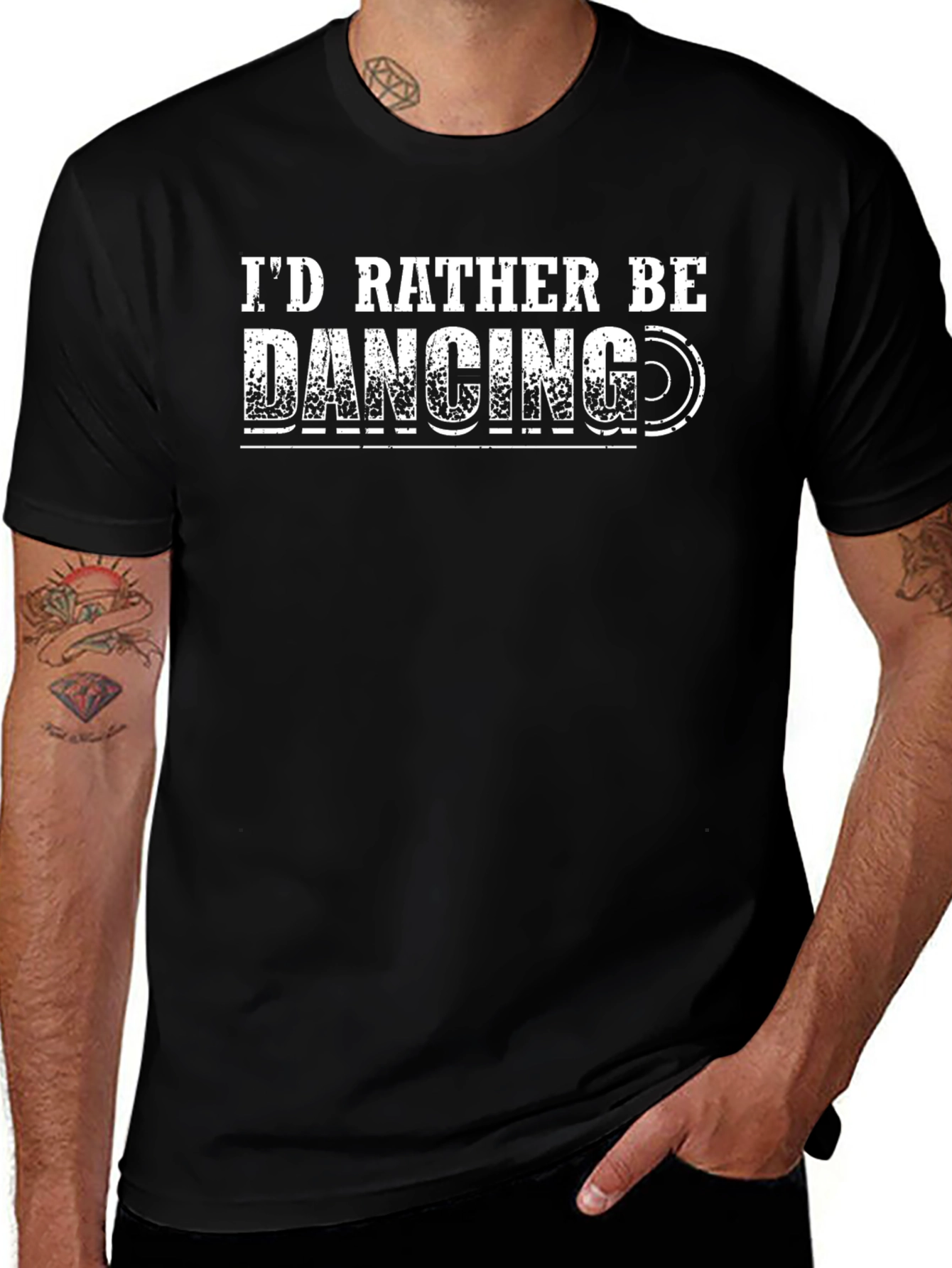 Id Rather Be Dancing Graphic Tee - Black