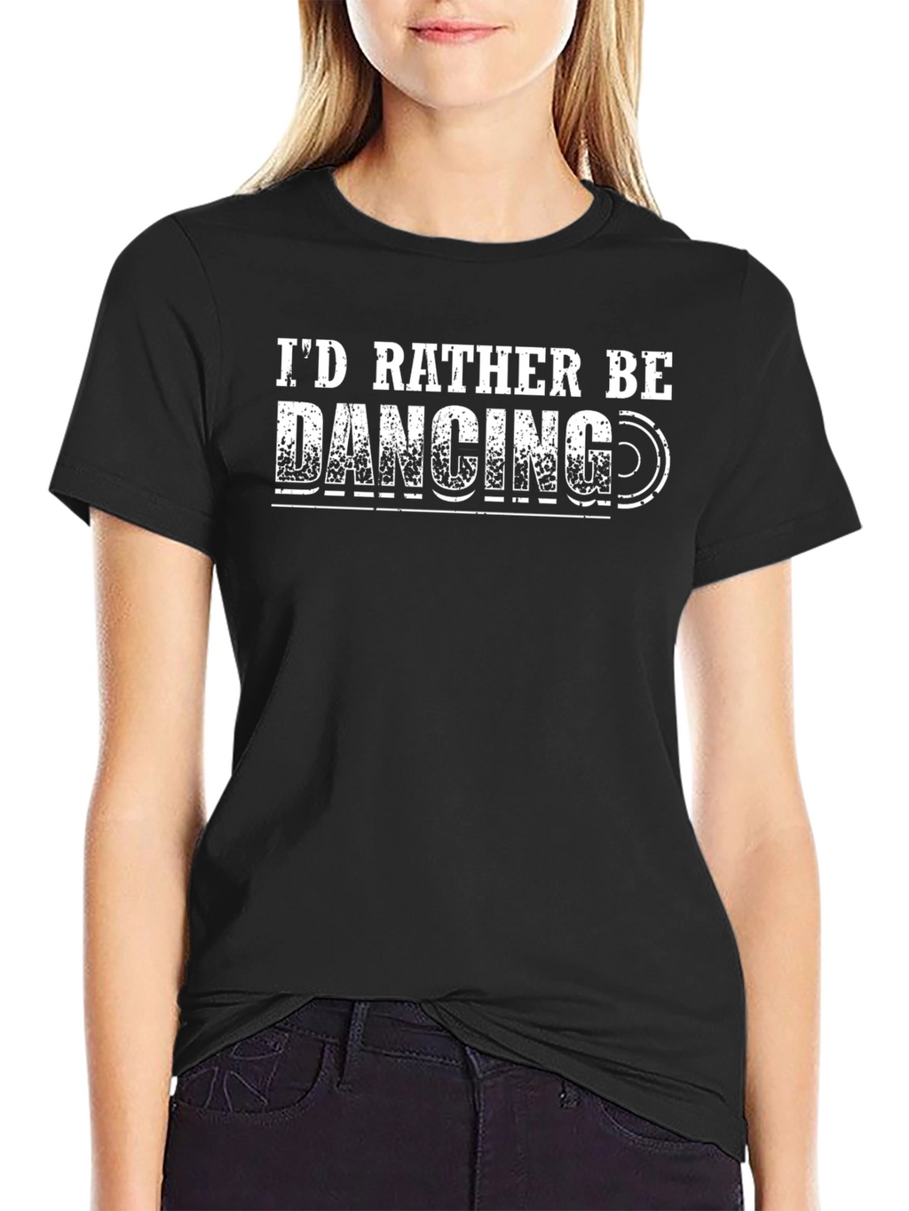 Id Rather Be Dancing Graphic Tee - Black