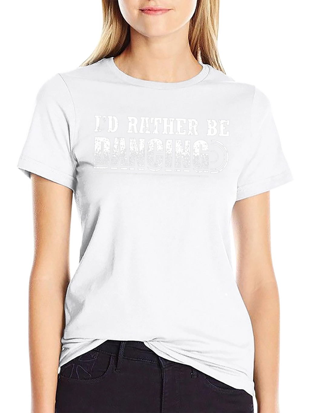Id Rather Be Dancing Graphic Tee - Black