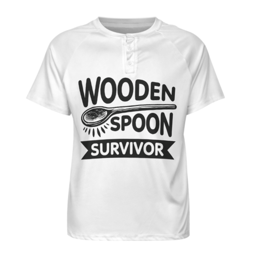 Wooden Spoon Survivor Funny Cooking Graphic T-Shirt – Retro Kitchen Humor Unisex Tee(z317)