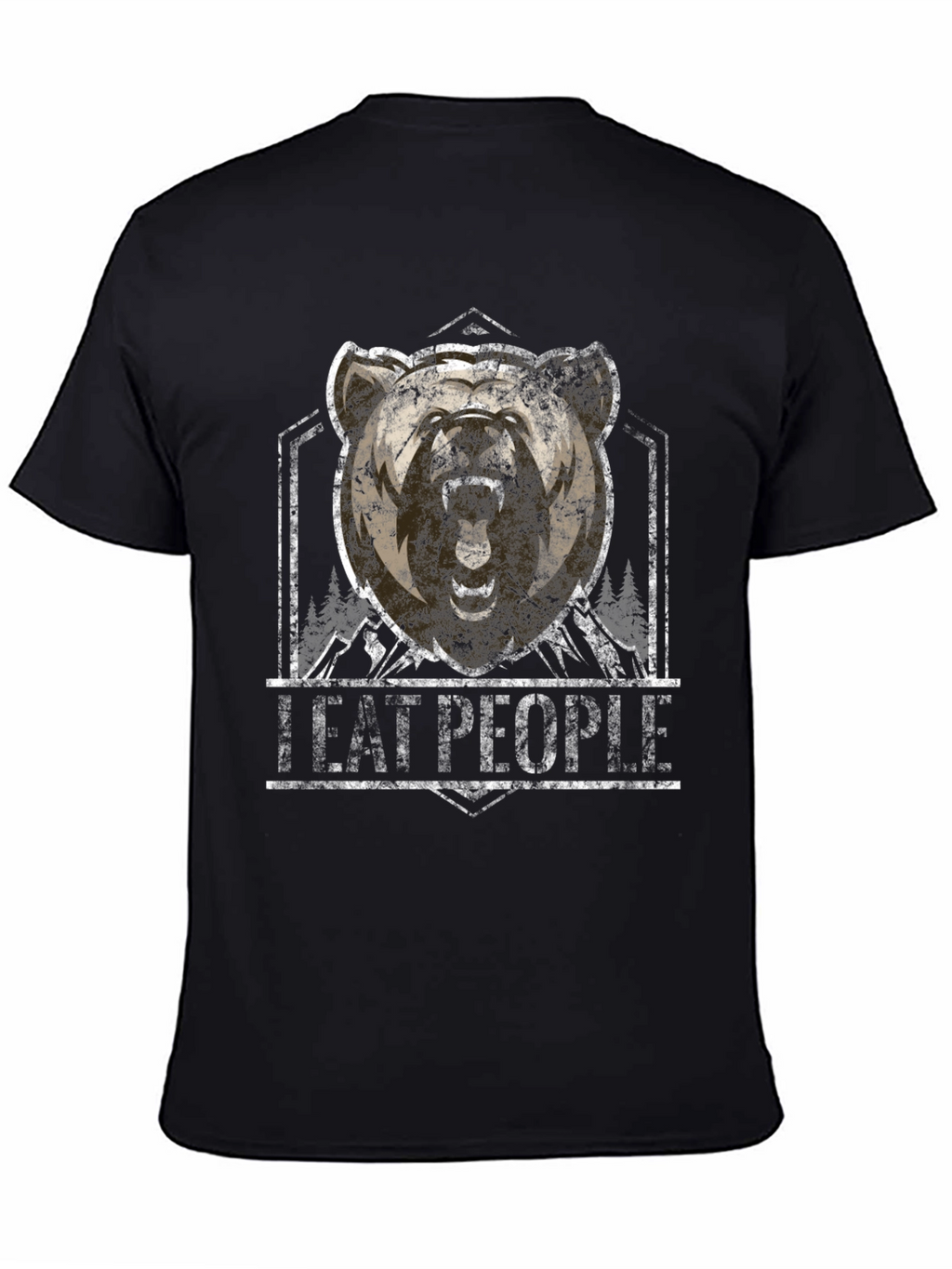 I Eat People Bear Graphic T-Shirt