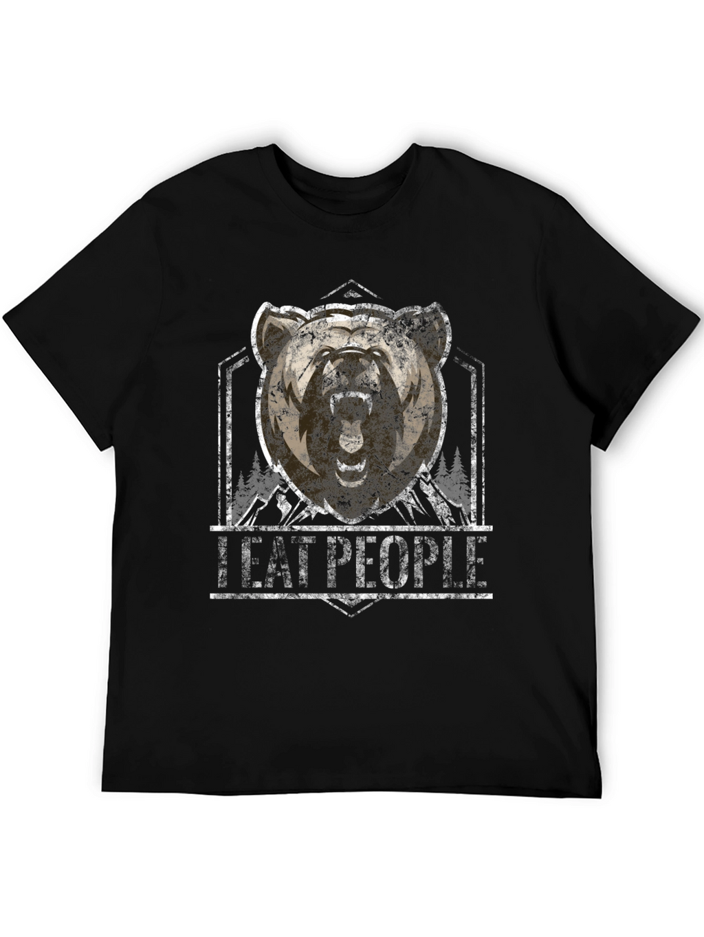I Eat People Bear Graphic T-Shirt