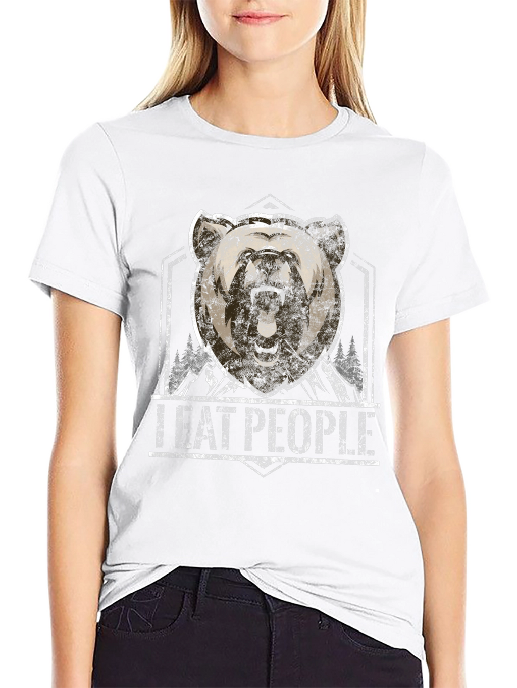 I Eat People Bear Graphic T-Shirt