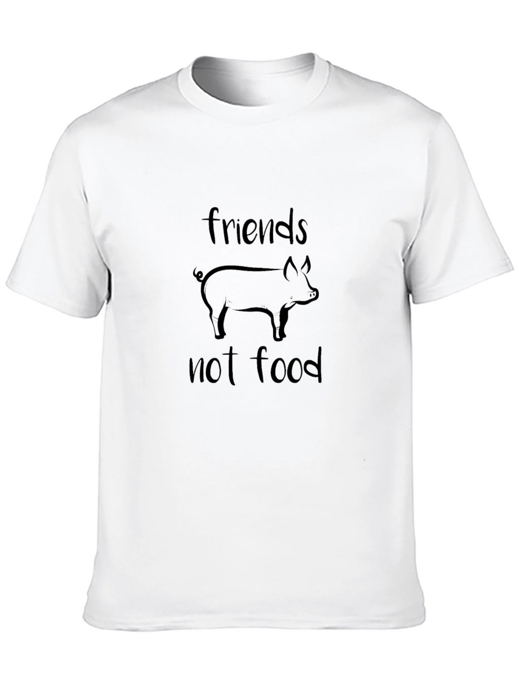 Friends Not Food Pig Graphic Tee Vegan T-Shirt